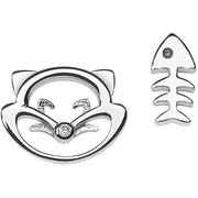 Orecchini Comete Donna in Oro bianco Diamante ORB763 - ORB763